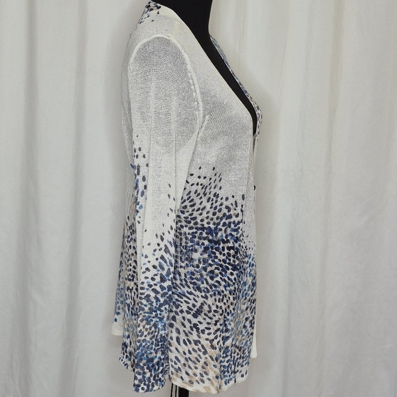 Nic + Zoe Featherweight Linen Blend Button Cardigan - Size L - Picture 3 of 11